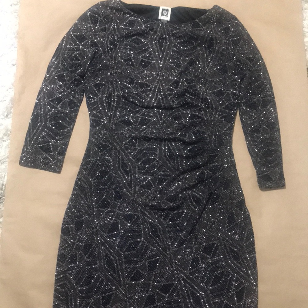 Anne Klein size 6 Sequin Rouched Dress